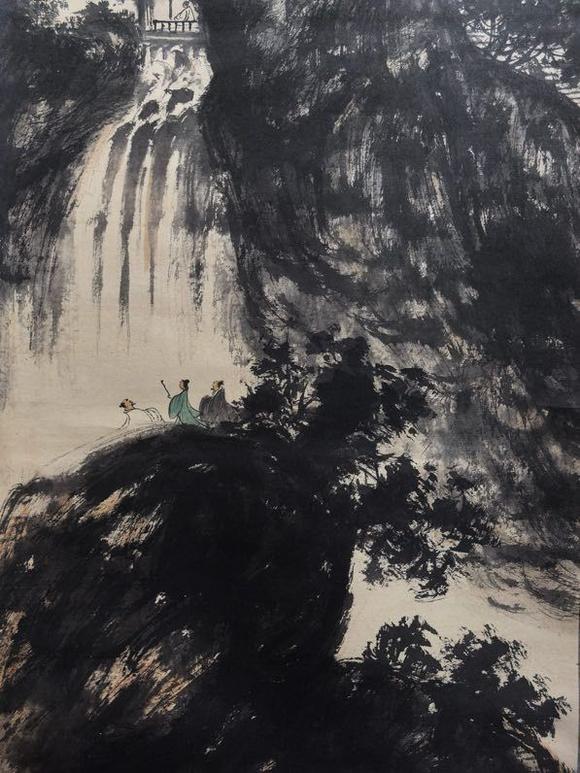 日本松町古美傅抱石 千山競(jìng)秀圖