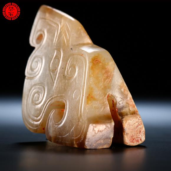 北京啟石明 圓雕玉鳥(niǎo)佩