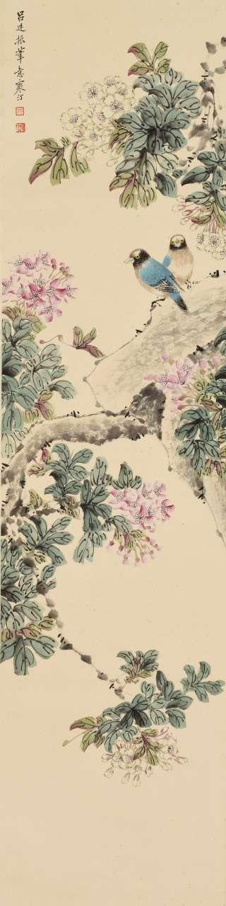 日本松町古美江寒汀 花鳥(niǎo)