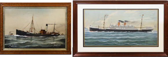 Clarke Auction GalleryTWO MARITIME STEAM SHIP WORKS.