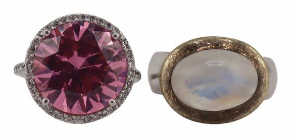 Clarke Auction GalleryJEWELRY. (2) Signed Cocktail Rings.