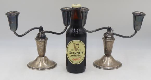 Clarke Auction GallerySTERLING. Pair of Newport Weighted Sterling