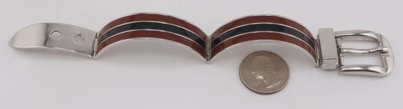 Clarke Auction GalleryJEWELRY. Gucci Brown and Black Enamel Bracelet.