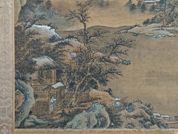 京都粵盛美術文征明/江春雪景