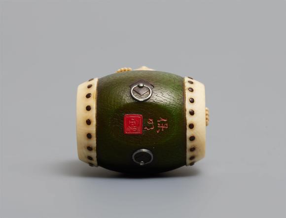 Kunsthaus Lempertz KGA partly stained netsuke of a boy by Kodama Yoshiaki. Late 19th century