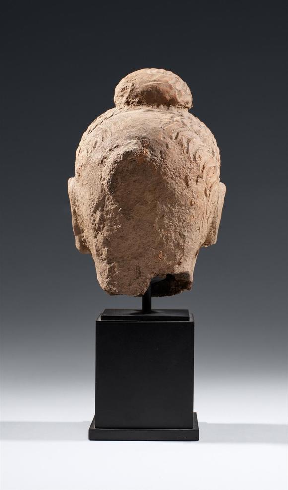 Kunsthaus Lempertz KGA Gandharan terracotta head of Buddha Shakyamuni. Pakistan. Kushan period, 3/4th century