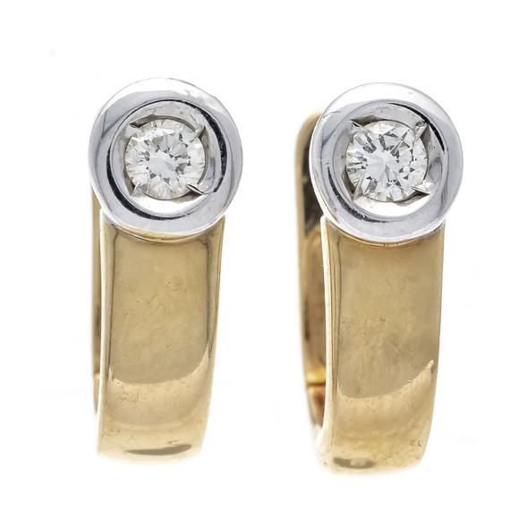 Historia AuktionshausBrilliant clip-on earrings GG/WG 58