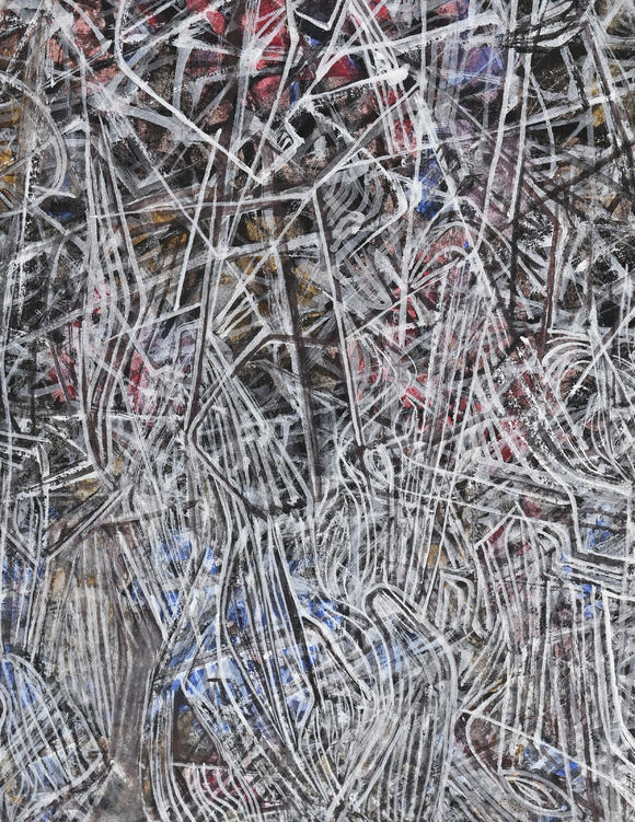 Piguet - H?tel des VentesMark Tobey (1890-1976),  Untitled , 1959, tempera sur papier, signée et datée, 21,5x13 cm