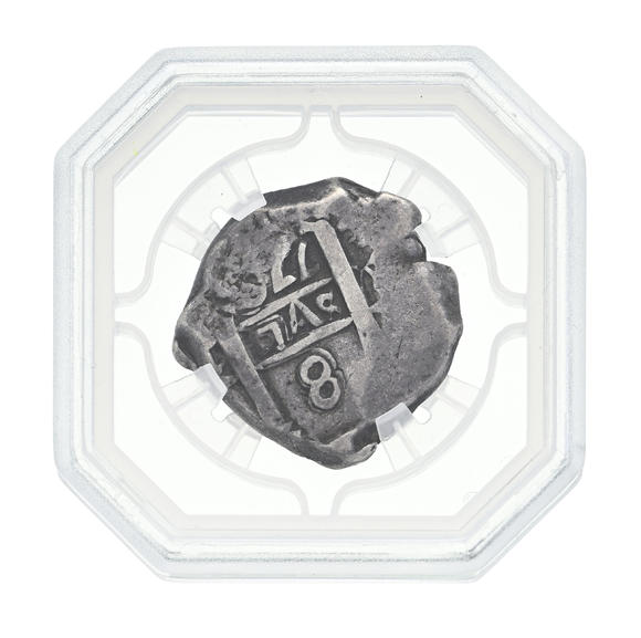 Piguet - H?tel des VentesBolivie / colonie espagnole, Charles III (1759-1788), 8 reales en argent (dit  cob ), 176('), Potosí, diam. 3,05 cm, 26,57 g.