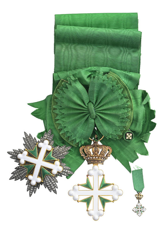 Piguet - H?tel des VentesItalie / Royaume d'Italie, Ordre des Saints Maurice et Lazare, fondé en 1572, ensemble de Grand-Croix,