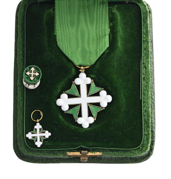 Piguet - H?tel des VentesItalie / Royaume d'Italie, Ordre des Saints Maurice et Lazare, fondé en 1572, croix de Chevalier