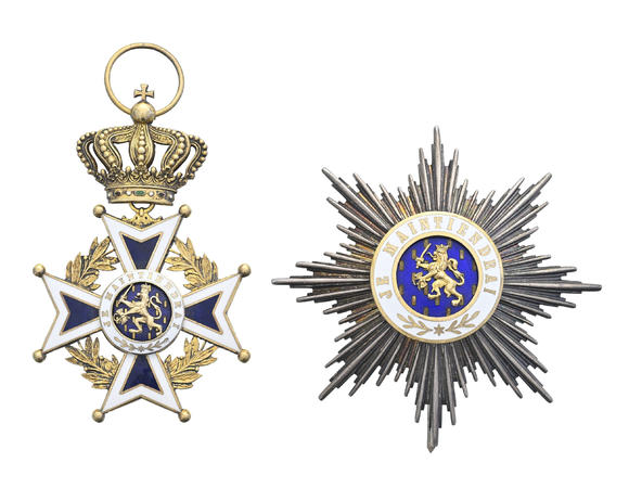 Piguet - H?tel des VentesRoyaume des Pays-Bas. Ordre d'Orange-Nassau, créé en 1892, ensemble de Chevalier Grand-Croix