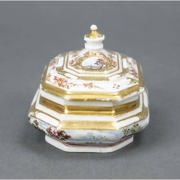 Historia AuktionshausZuckerdose, Meissen, K.P.M. Marke 1