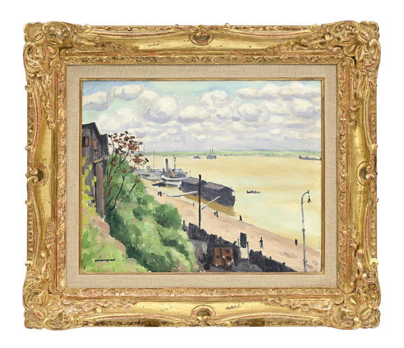 Piguet - H?tel des VentesAlbert Marquet (1875-1947),  Paysage du Danube à Galatz , 1933, huile sur panneau, signée, 33x41 cm