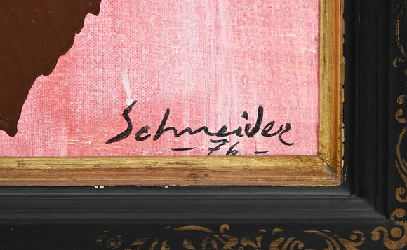 Piguet - H?tel des VentesGérard Schneider (1896-1986),  Opus 7 M , 1976, acrylique sur toile, signée et datée, 97x130 cm