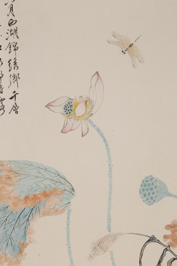 千美會溥儒紙本花鳥圖畫