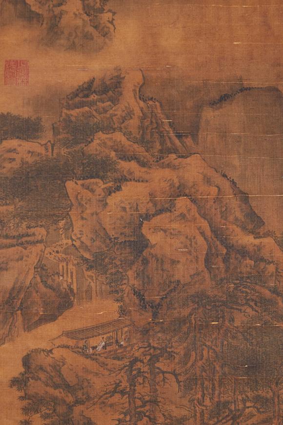 千美會範寬絹本松壑清居圖畫