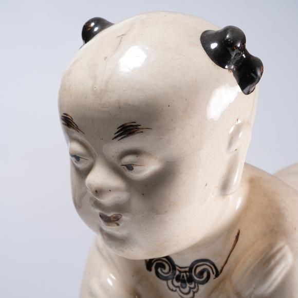 千美會(huì)磁州窯孩兒枕