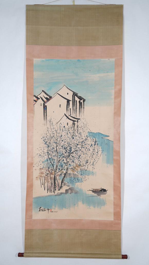 千美會吳冠中紙本山水圖畫