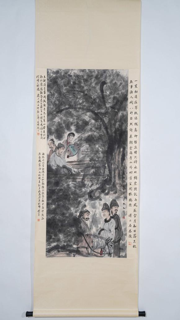 千美會傅抱石紙本人物圖畫