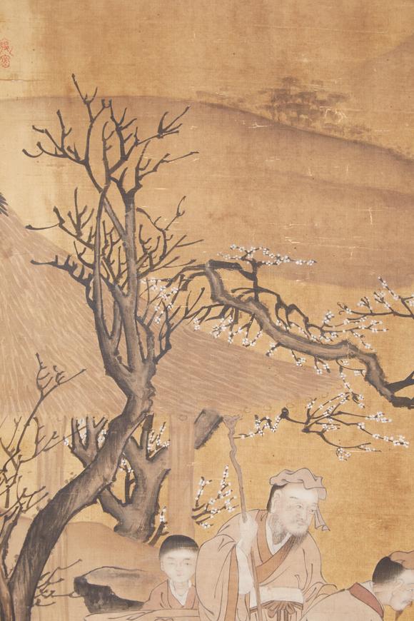 千美會(huì)趙雍絹本人物圖畫(huà)