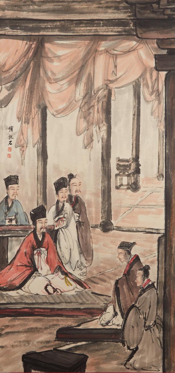 千美會(huì)傅抱石紙本人物圖畫(huà)
