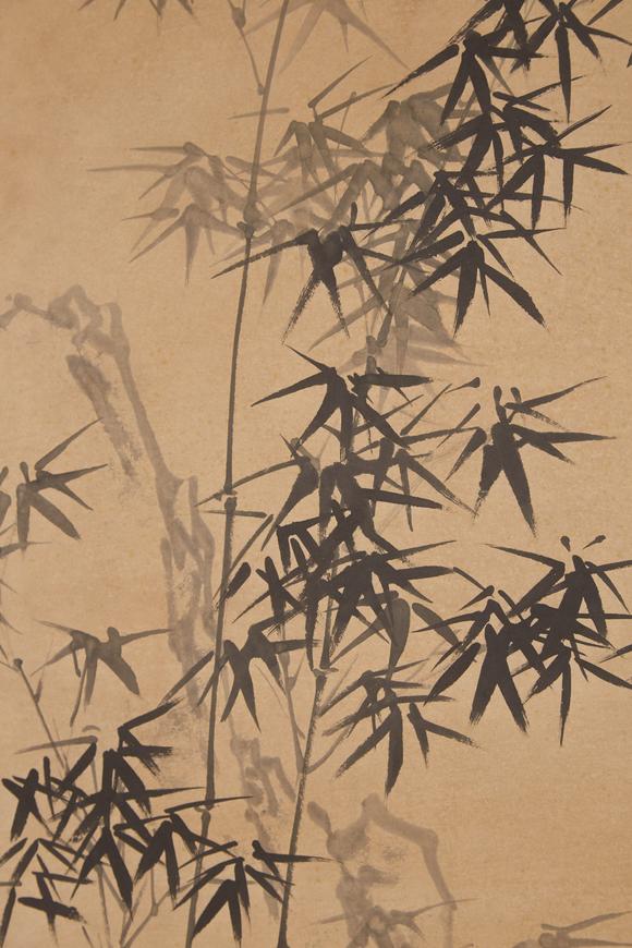 千美會(huì)鄭板橋紙本墨竹圖畫