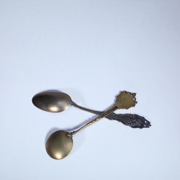 KARSON AUCTIONEarly 20th Century, Set of Gilt Silver Enamel Small Spoons with Original Case
