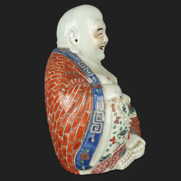 朱雀美術(shù)拍賣景德鎮(zhèn)製 粉彩彌勒佛坐像
