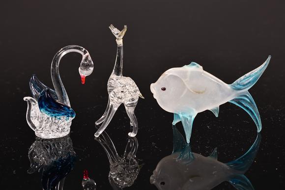 Karl s Collections IncGroup Of Handblown Glass Animals Figurines