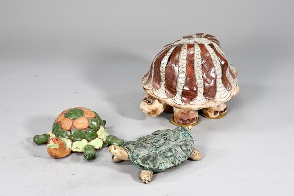 Karl s Collections IncCollection Of Signed Studio Art Pottery Turtle Figurines