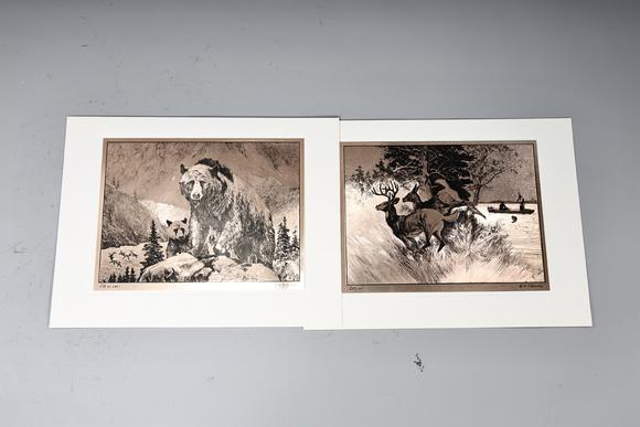 Karl s Collections IncCollection Of Etch Prints By Paul Detlefren, R.tt Palenske, Lionel Barrymore