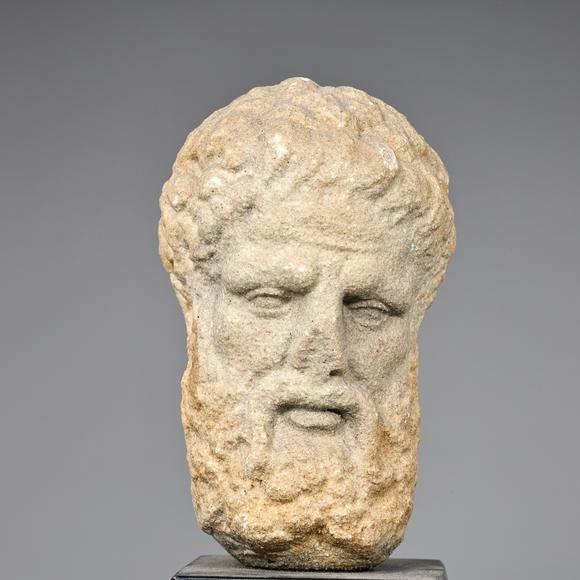 Karl s Collections IncAncient Greek Marbel Head Of Farnese Hercules Sculpture