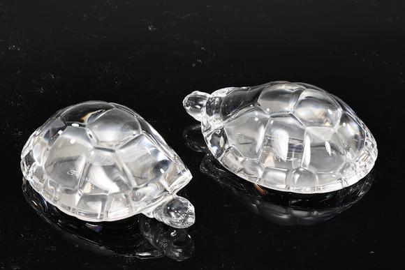 Karl s Collections IncPair Of Royal Copenhagen Handland Crystal Turtles