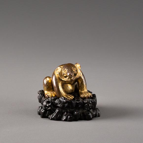 大阪美術(shù)商會(huì)漢 銅鎏金熊