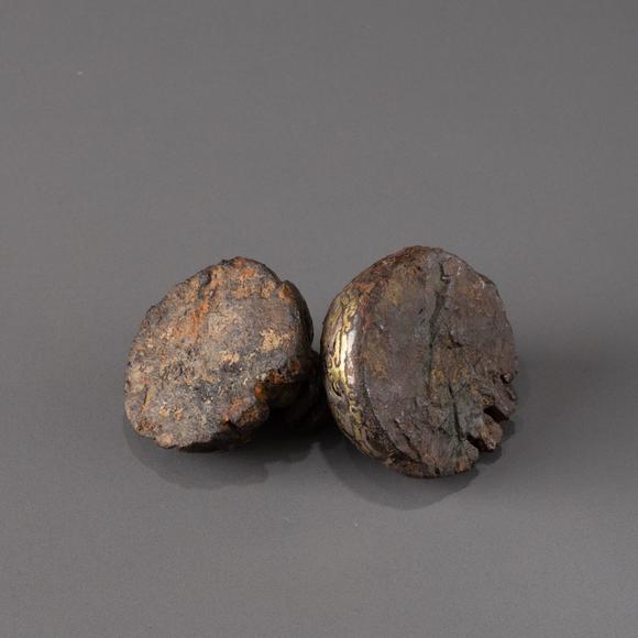 大阪美術(shù)商會戰(zhàn)國 銅錯金銀虎鎮(zhèn)1對