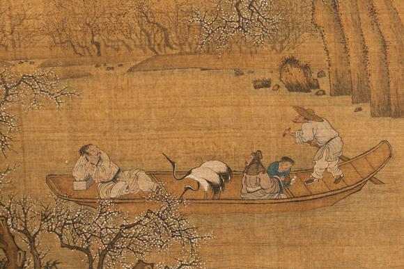 大阪美術(shù)商會(huì)明 文徵明 春江探梅圖