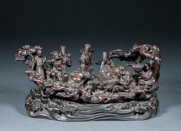 億品兆富株式會(huì)社（AALPZF）紫檀 八仙過(guò)海 擺件