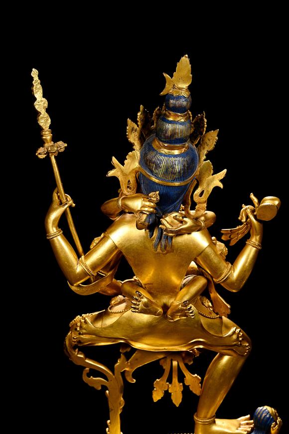HUNG YUN ZHAI AUCTION HOUSE INCYongle Period Gilt-Bronze Yab-Yum Buddhist Mother Statue