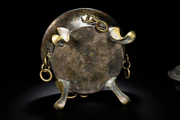 HUNG YUN ZHAI AUCTION HOUSE INCPre-Ming Dynasty Silver-Gilt Floral Incense Burner