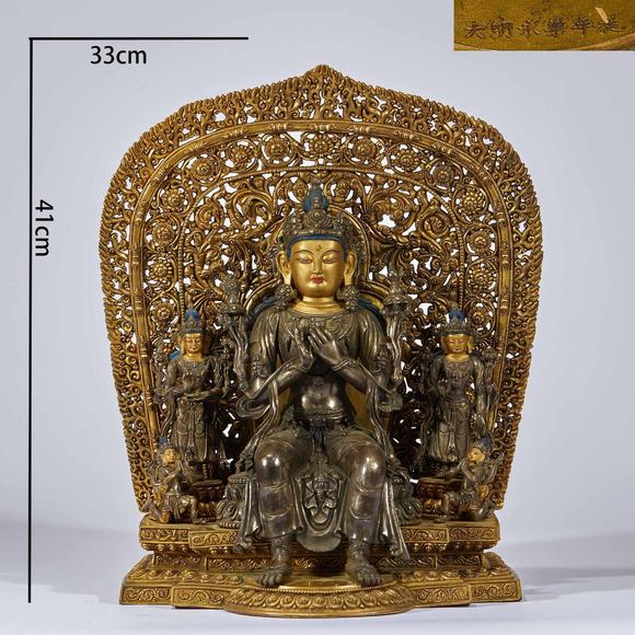 億品兆富株式會(huì)社（AALPZF）大明永樂(lè)銅鎏金銀 菩薩造像