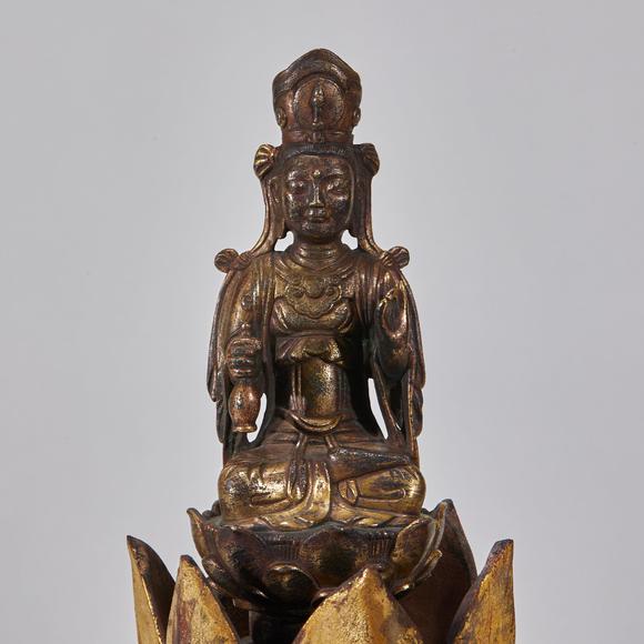 億品兆富株式會社（AALPZF）明以前 凈瓶觀音 佛坐像【座為柏木】