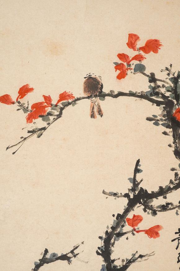 中鴻信張大千（1899-1983）?花鳥四屏