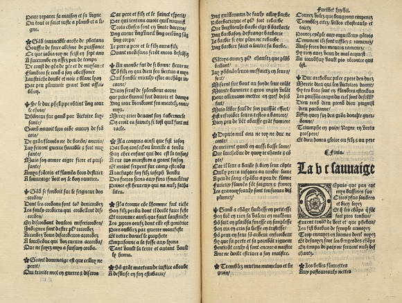 Piguet - H?tel des VentesMOLINET (Jean). Les Faictz et dictz de feu de bonne memoire... Paris, Jehan Longis,1531. relié plein maroquin rouge par Trautz-Bauzonnet