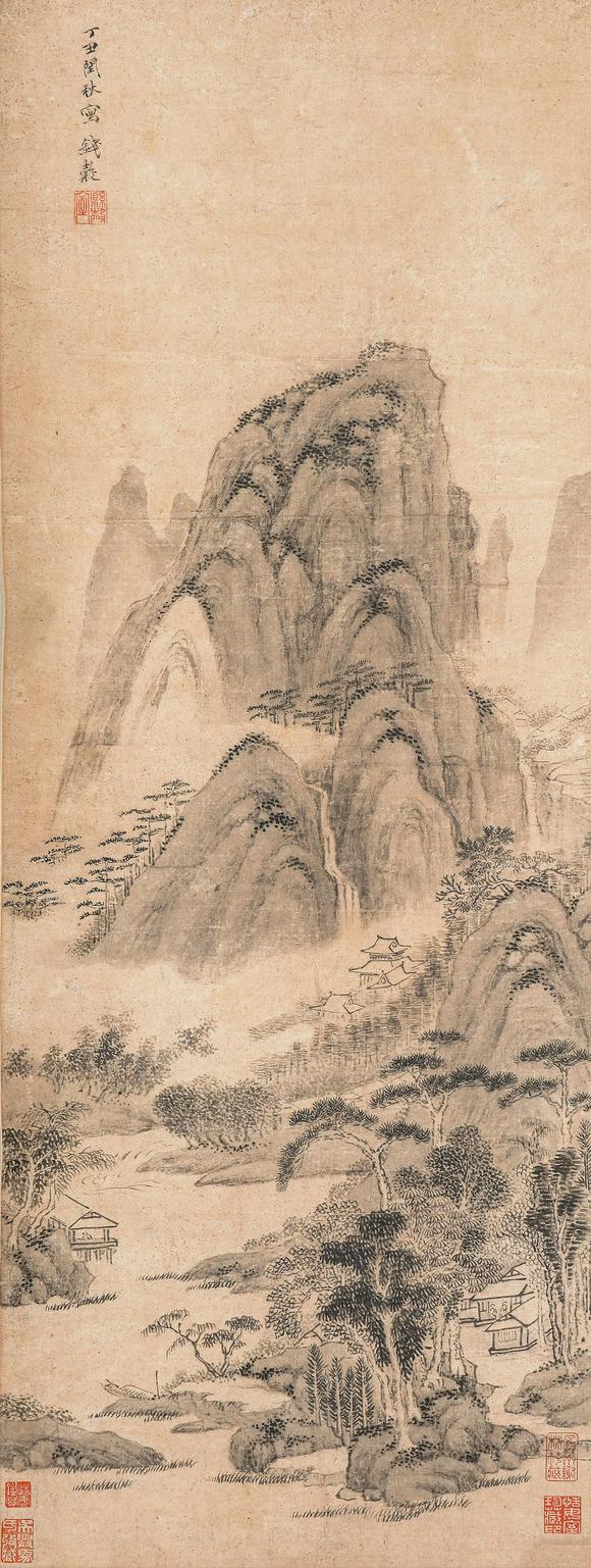 中鴻信錢穀（1508-1578）?松壑幽居