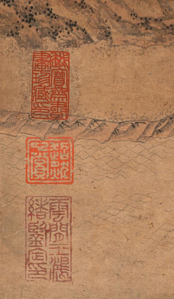 中鴻信文徵明（1470-1559）?春江疊嶂圖軸