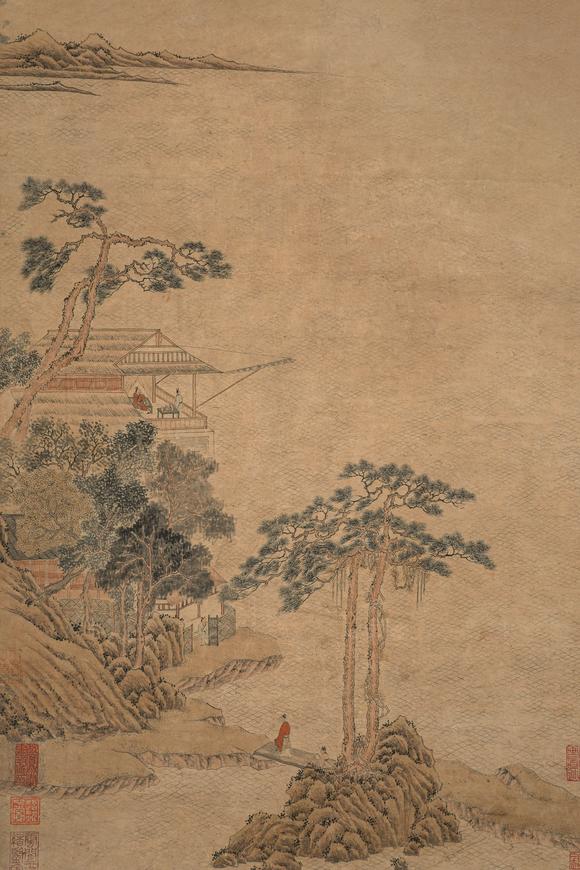中鴻信文徵明（1470-1559）?春江疊嶂圖軸