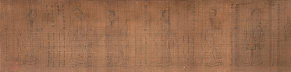 中鴻信李公麟（傳）（1049-1106）?摹吳道子孔子及七十二弟子像贊
