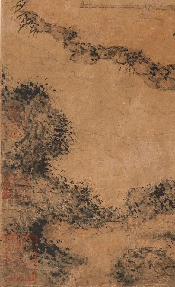 中鴻信王蒙（1308-1385）?秋山讀書(shū)圖