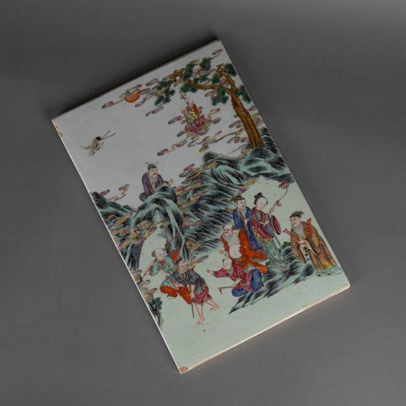 （和正堂株式會(huì)社）吉祥美術(shù)民國(guó) 粉彩人物故事瓷板